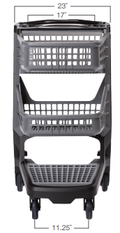 Advanced Two-tier All-Polymer Plastic Cart