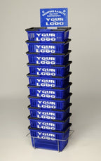 12 Pc Tall Basket Set W-Rack and Logo