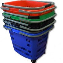 Large 3-handle Rolling basket