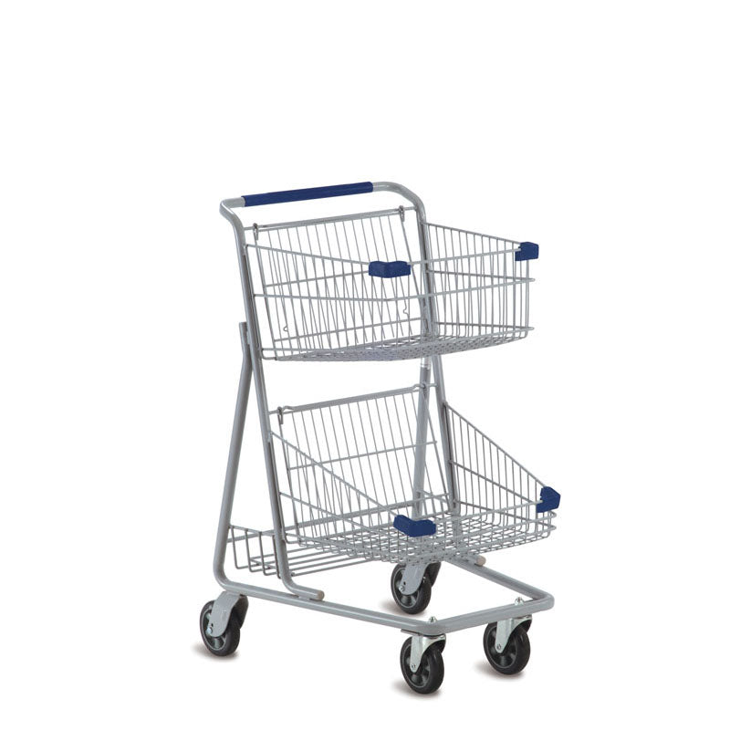 Double Basket Metal Express Shopping Cart #5341