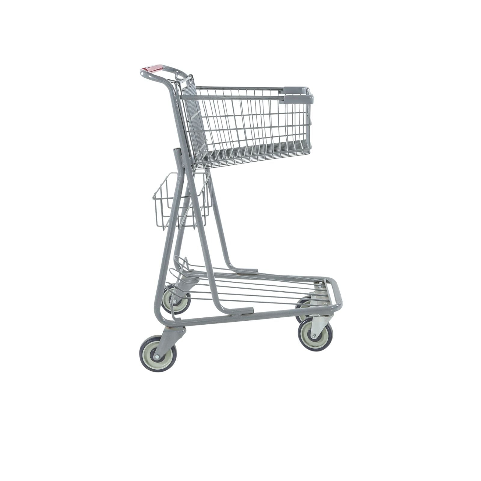 Metal Express Shopping Cart With a Small Rear Basket #072