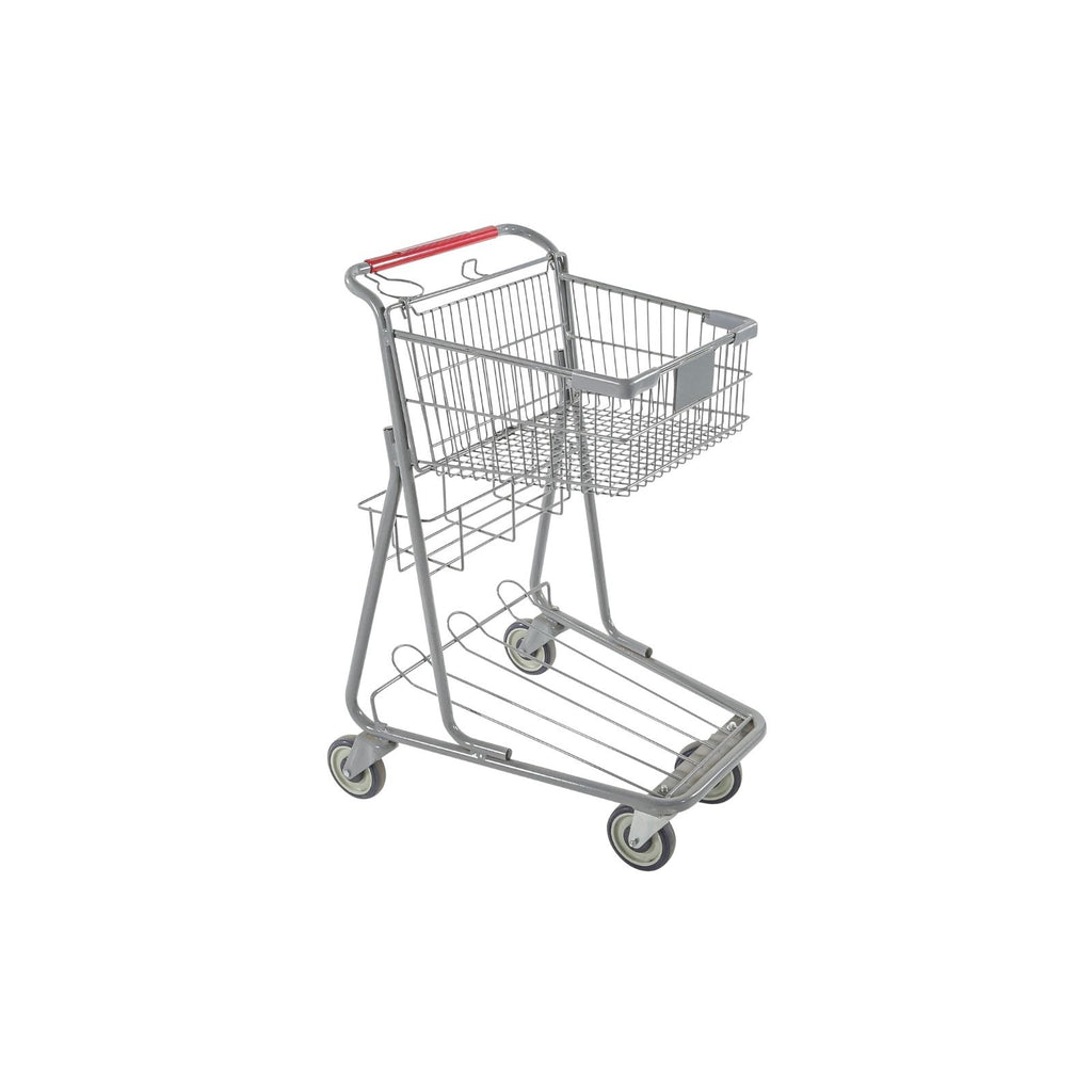 Metal Express Shopping Cart With a Small Rear Basket #072