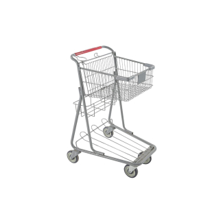  Metal Express Shopping Cart With a Small Rear Basket #072