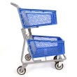 Plastic Express Dual Grocery Shopping Cart