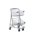 Double Basket Metal Express Shopping Cart #5341