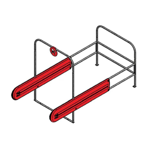 Double-wide Cart Corral W/Bumper