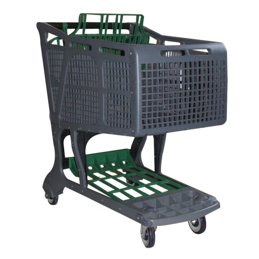 Black/Grey Large Plastic Grocery Shopping Carts 